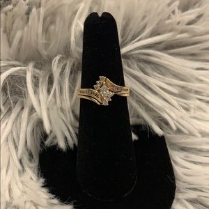 14KP Diamond and Gold Engagement Ring Set